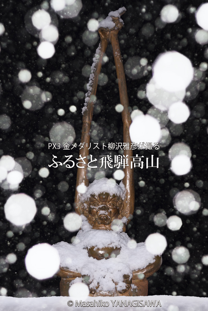 飛騨高山の雪景色(鍛冶橋の「手長」)　撮影・柳沢雅彦